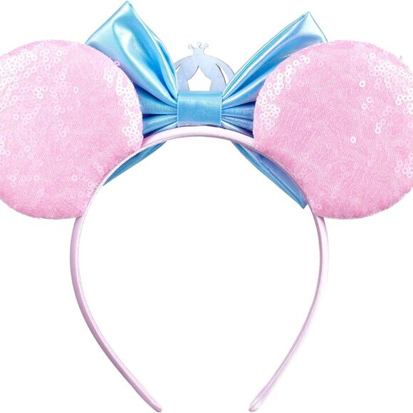 Mouse Ear Headbands Girls Women Glitter Bow Cosplay Party Costume Accessory - Picture 4 of 4